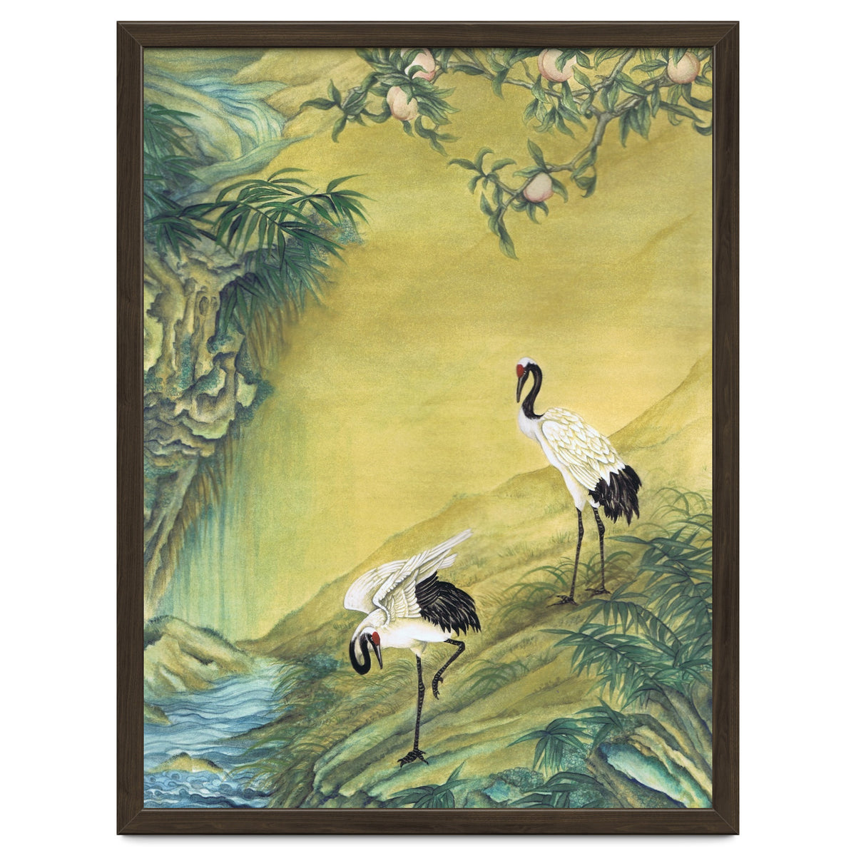Cranes Under A Peach Tree