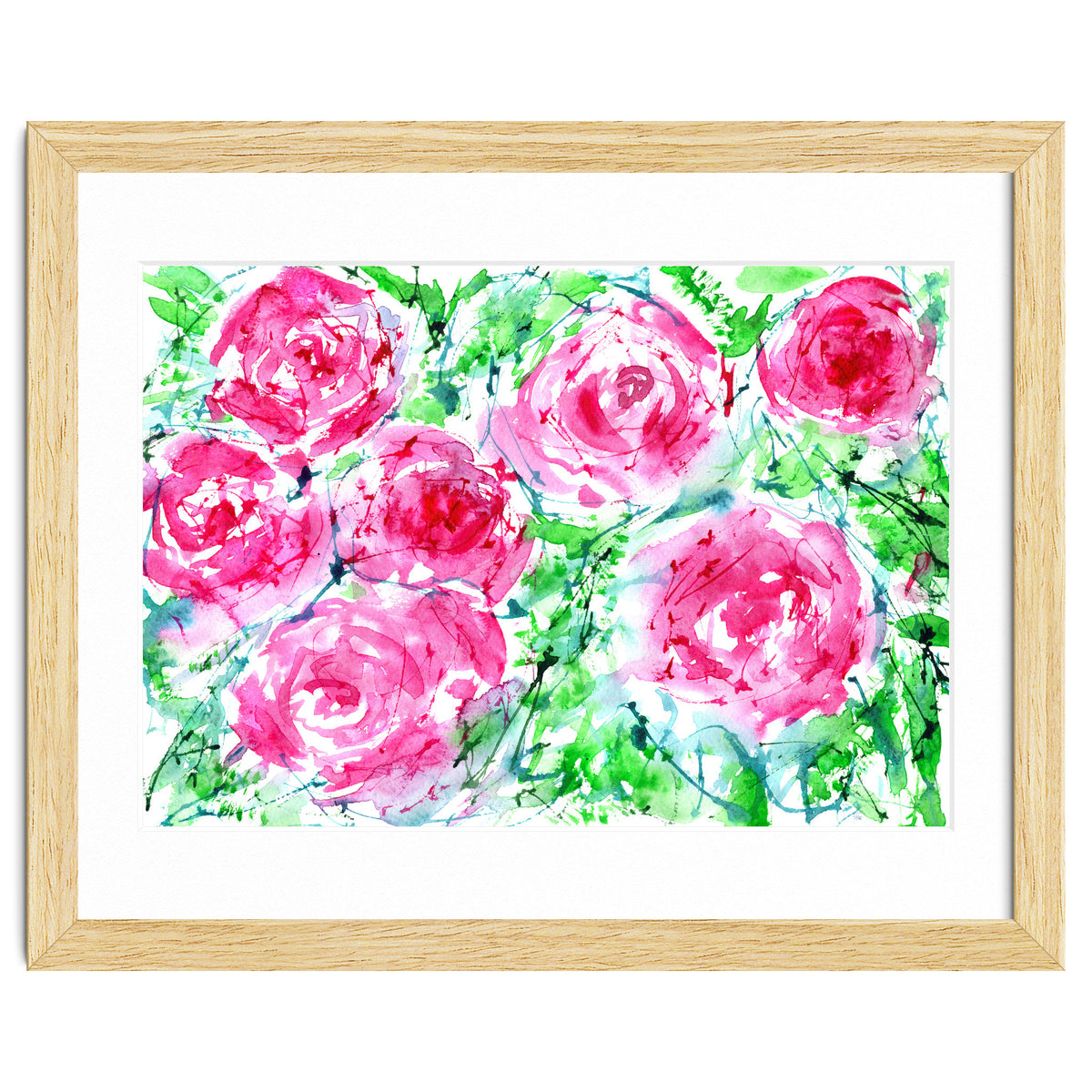 Blooming bouquet || watercolor roses