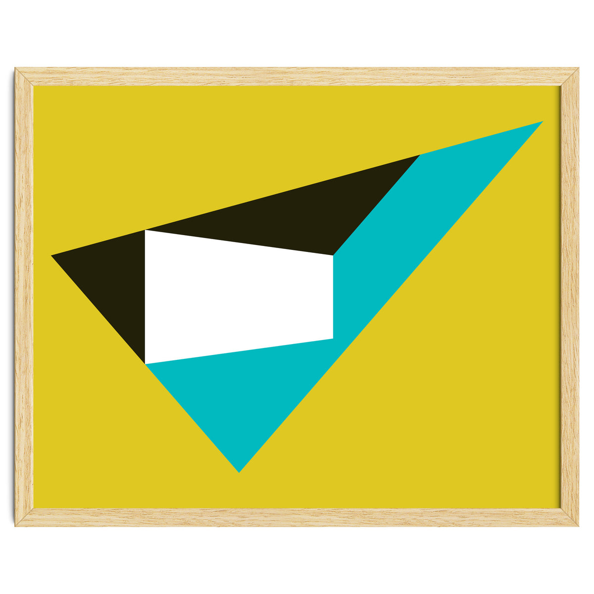 Geometric Shapes No. 39 - mustard & turquoise