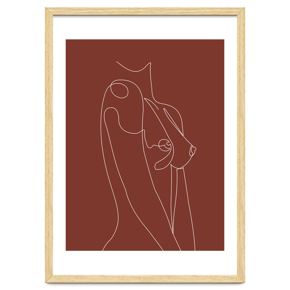 Female chest line-brown