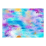 Mixed Emotions, Abstract Blue Colorful Painting, Eclectic Modern Bohemian Shapes Ocean (Print Only) thumbnail