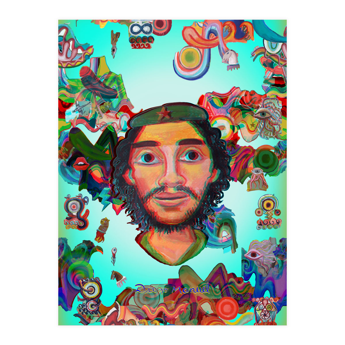 El Che Y Graffiti (Print Only)