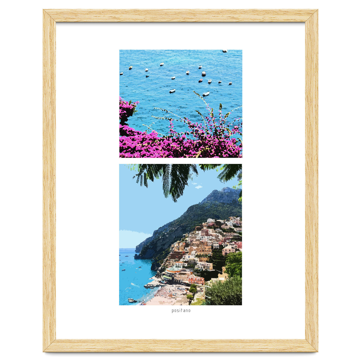 Positano flowers in Paints