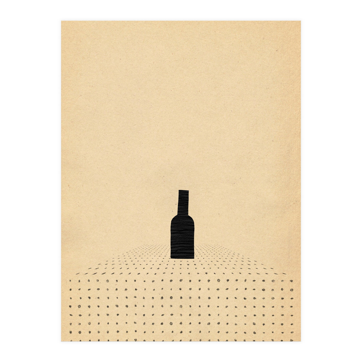 Wine bottle on the table (Print Only)