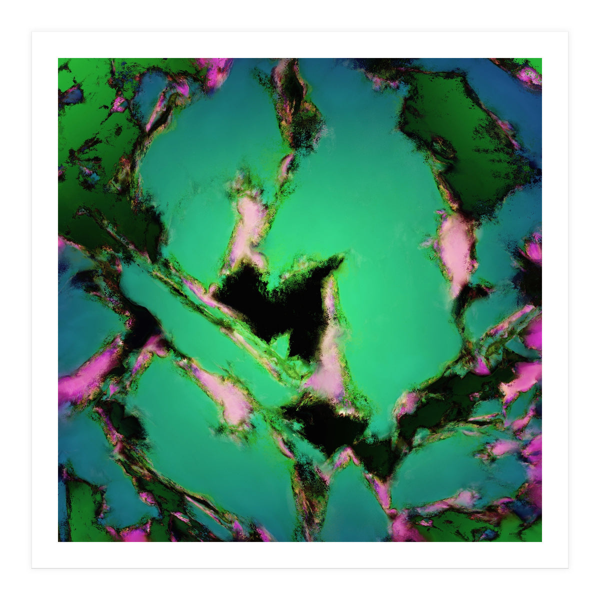 A Working Turquoise Engine (Print Only)