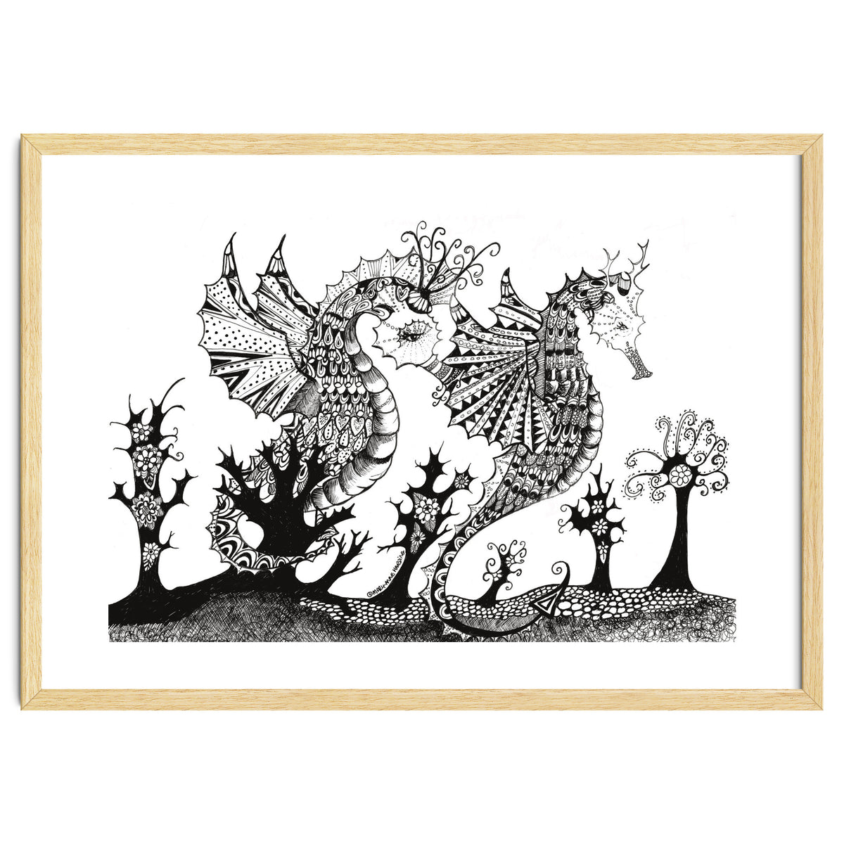 Seahorse Dragons Mystical Home