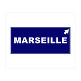 Let`s go to Marseille, France! Blue road sign (Print Only) thumbnail