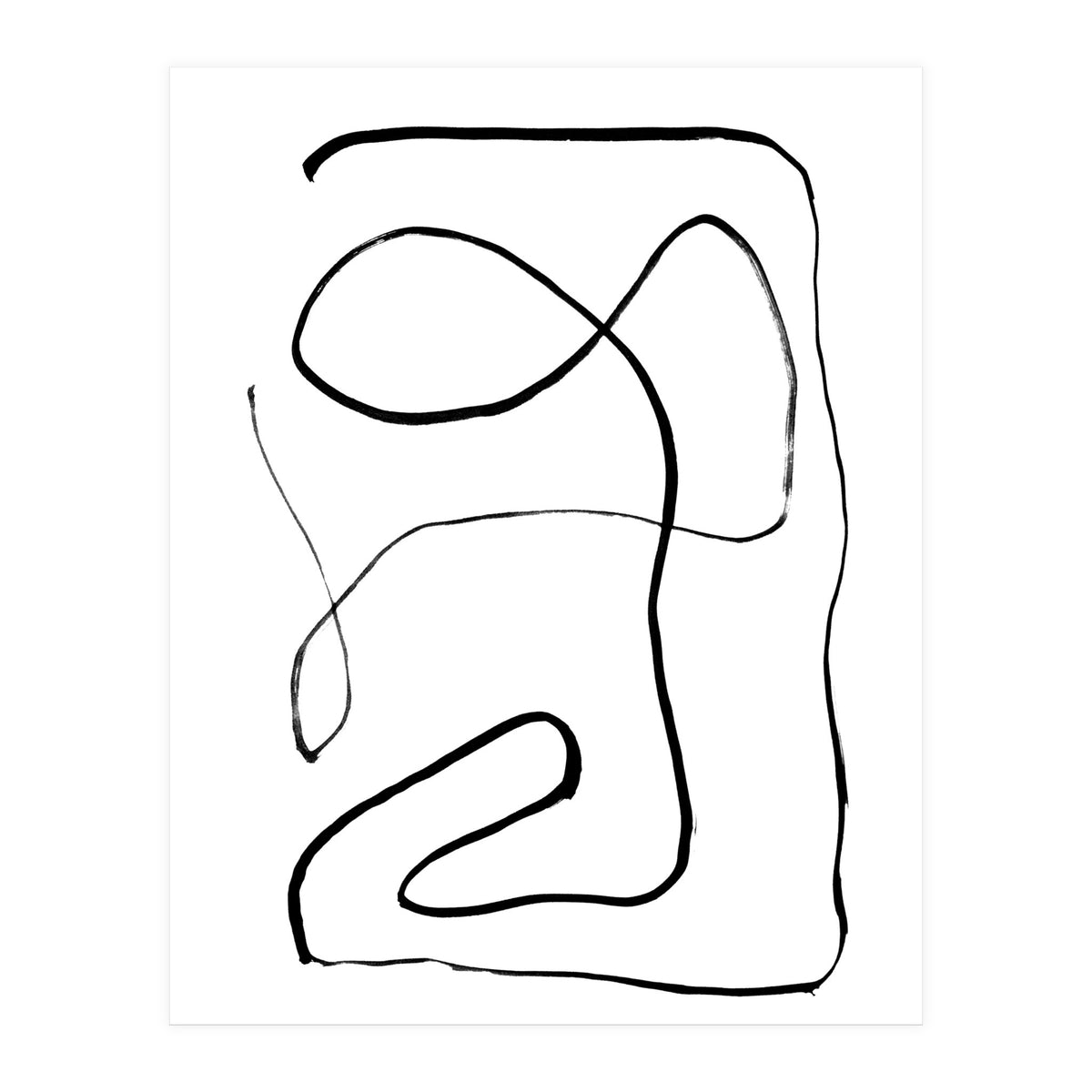 Mid-Century Line Art Print #2 (Print Only)