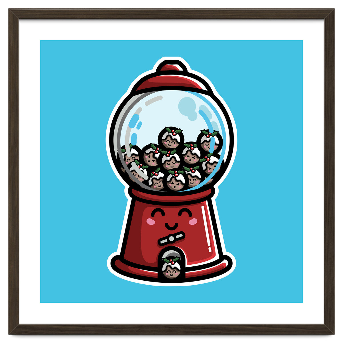 Kawaii Cute Christmas Pudding Gumball Machine