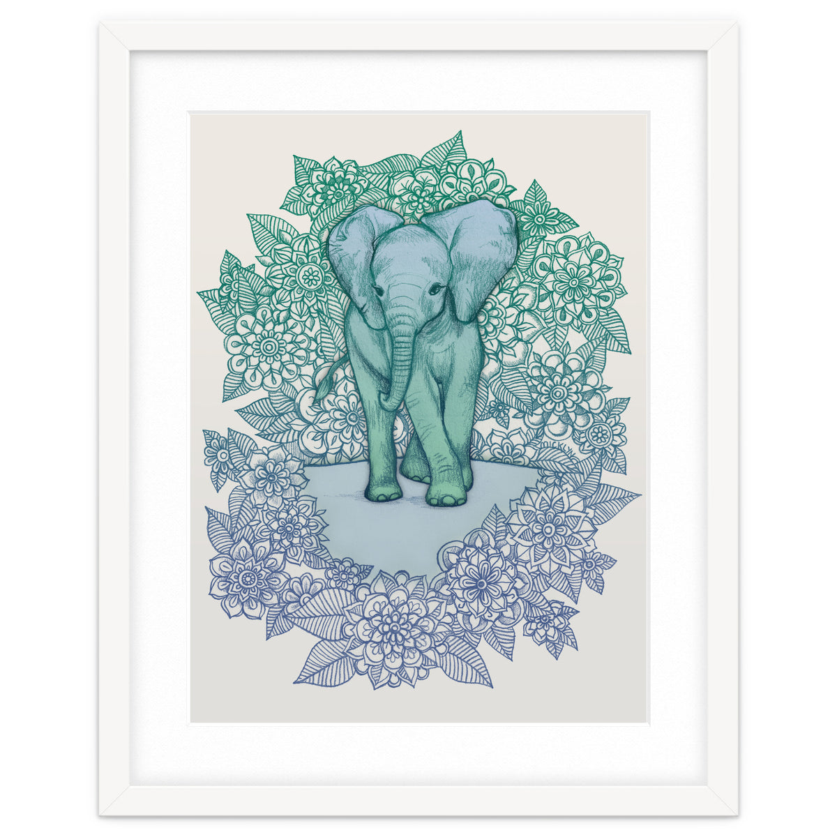 Emerald Elephant in the Lilac Evening
