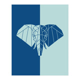 ELEPHANT IN BLUE ! POLYGON ART (Print Only) thumbnail