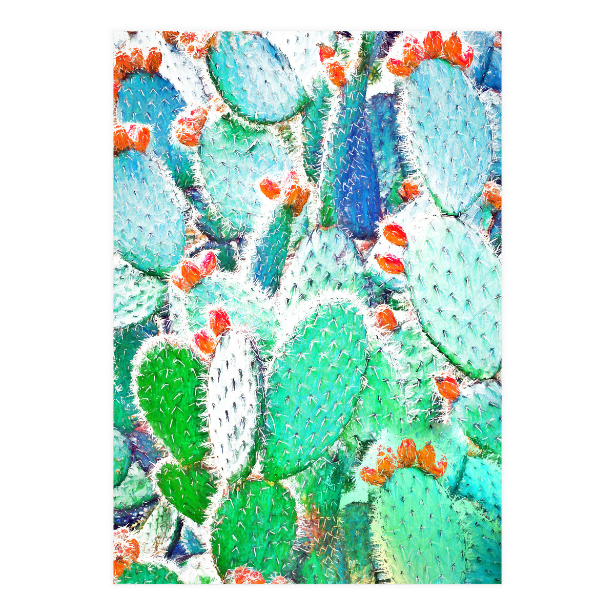 Painted Cactus (Print Only)