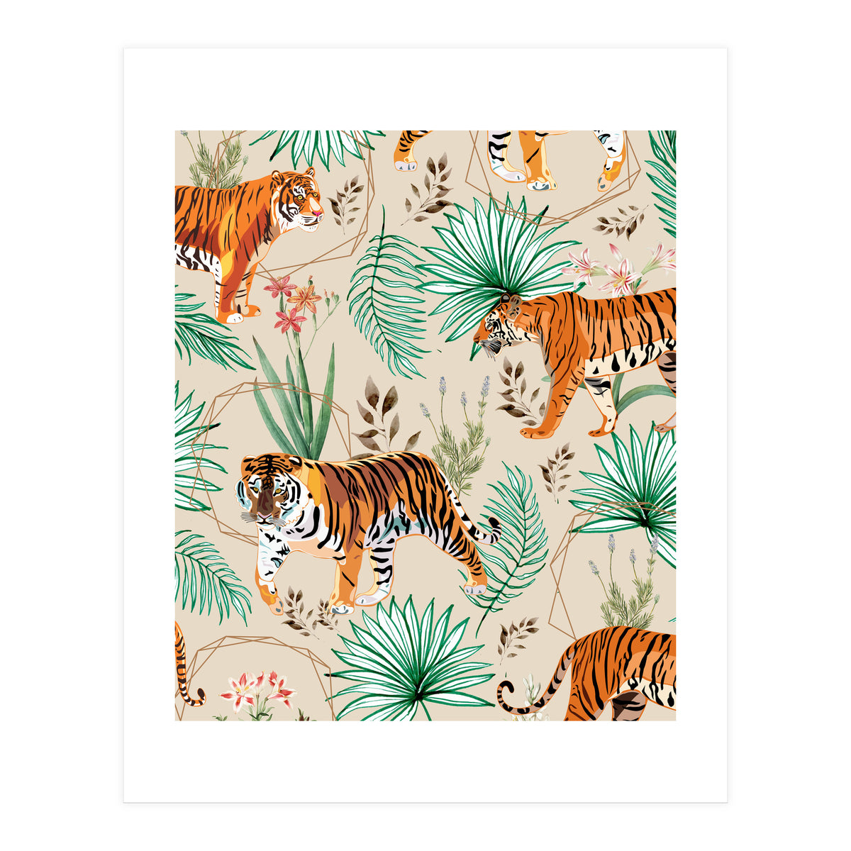 Tropical And Tigers (Print Only)