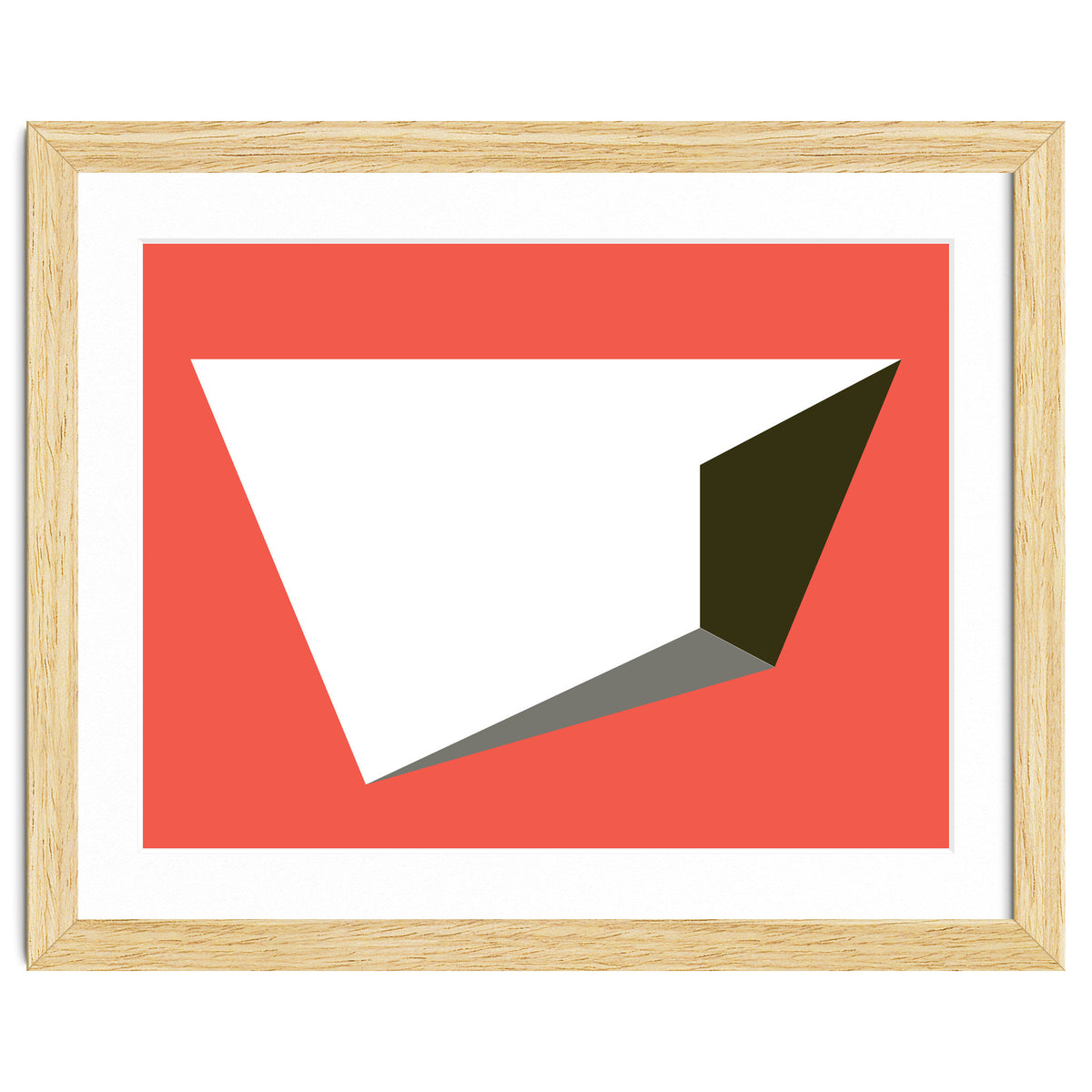 Geometric Shapes No. 81 - pink, grey, black & white