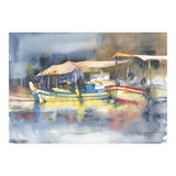 Yachts in the port. Watercolor art (Print Only) thumbnail