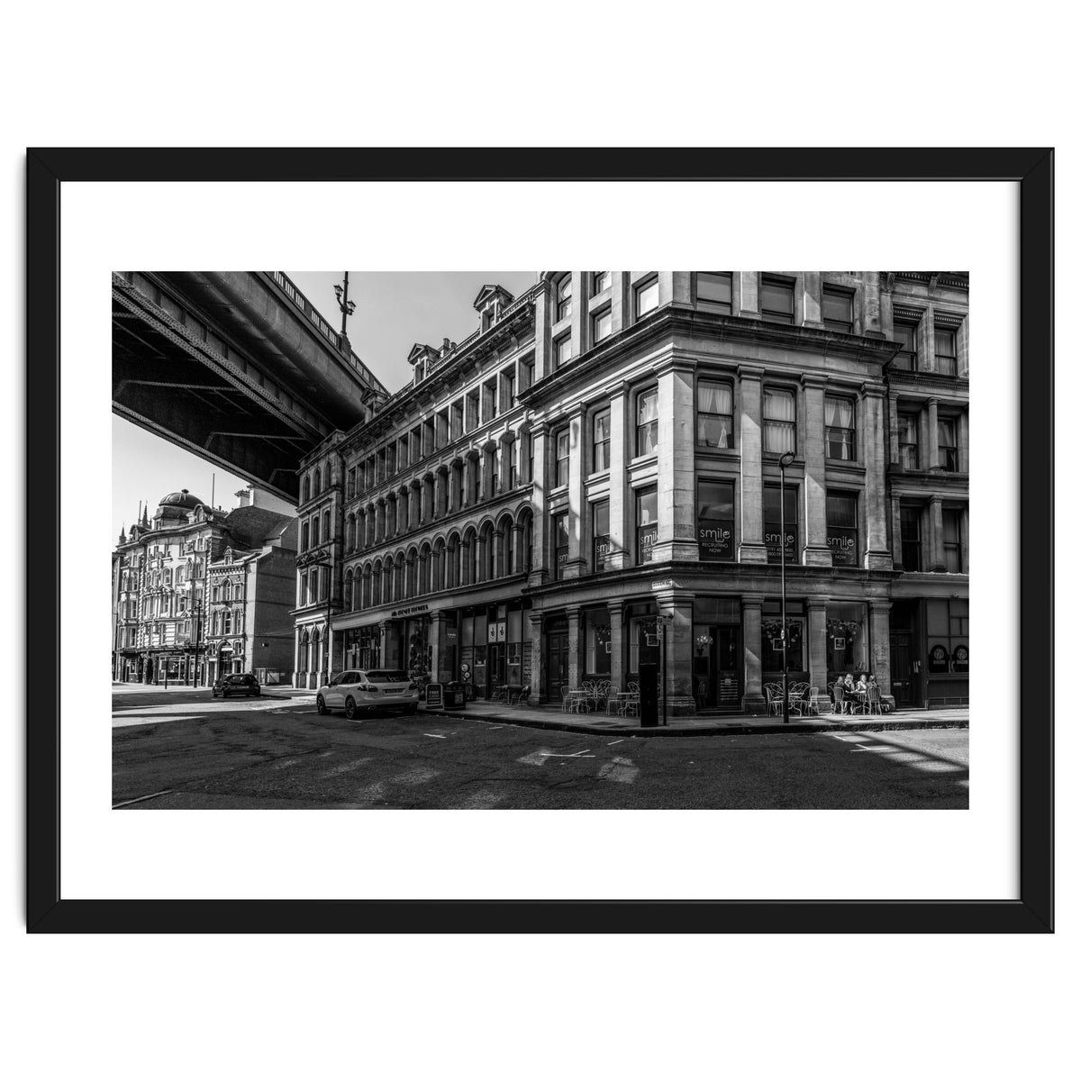 Dene st Newcastle monochrome