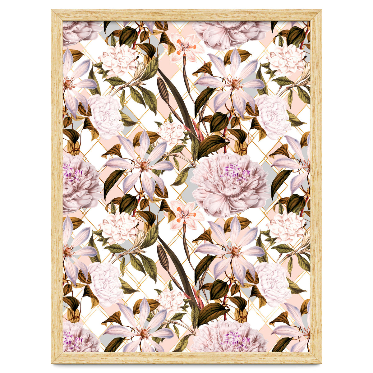 Pink flowering in geometric