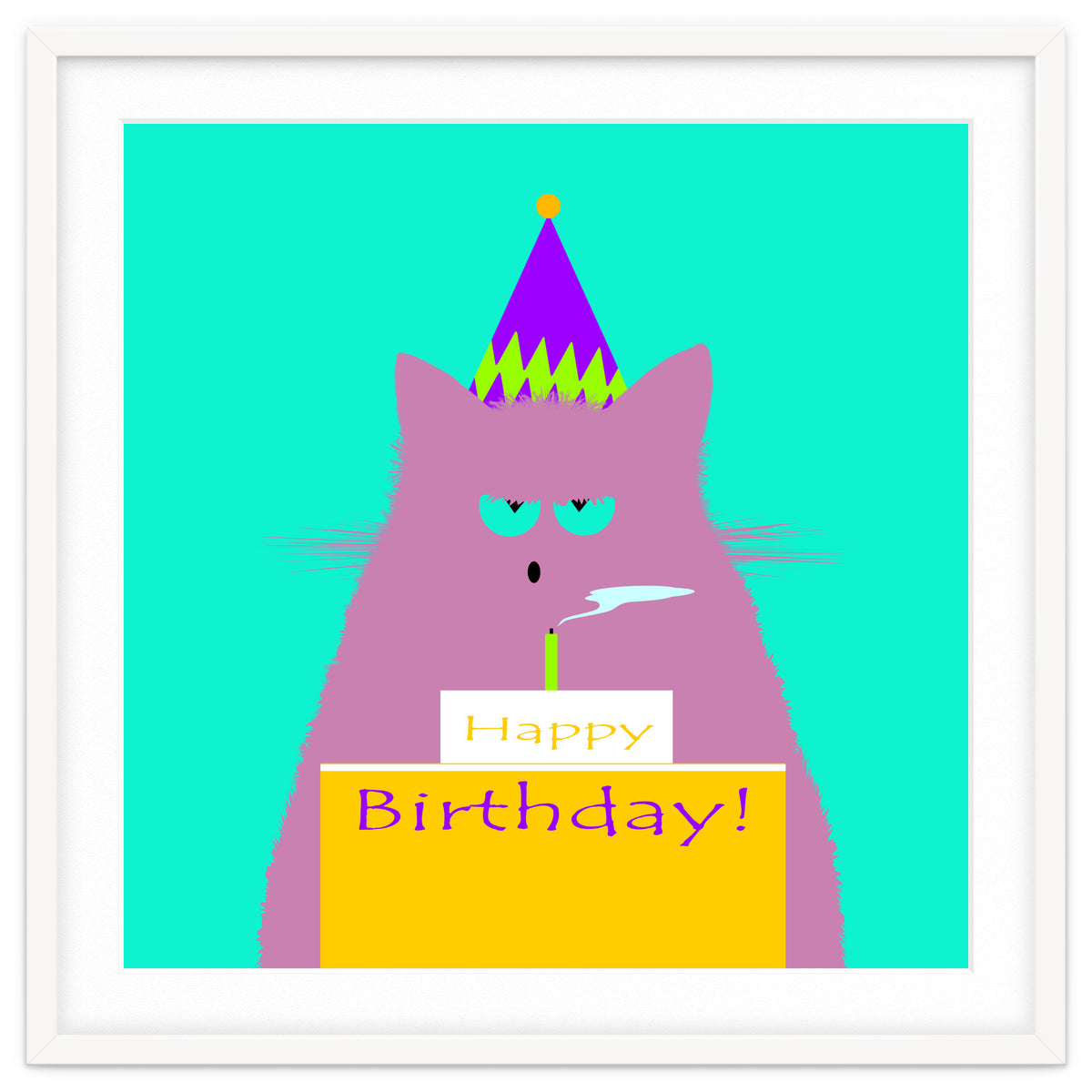 Birthday Lilac Cat