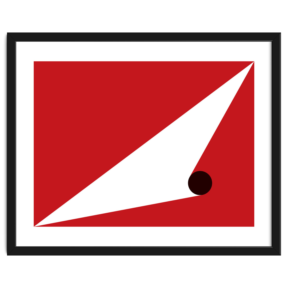 Geometric Shapes No. 71 - red, white & black