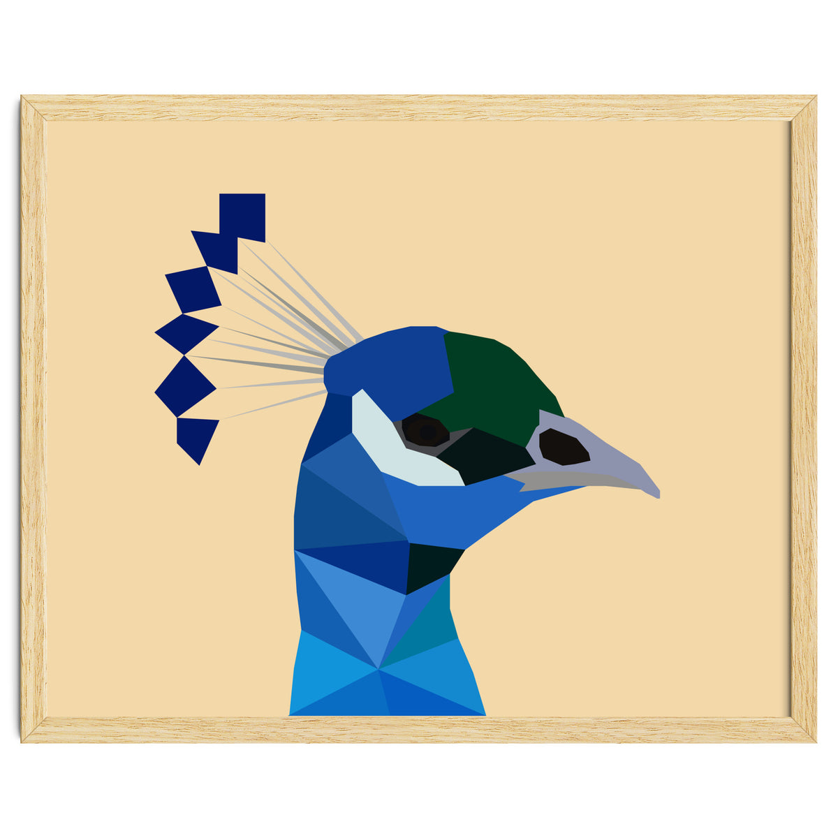 Peacock Low Poly Art