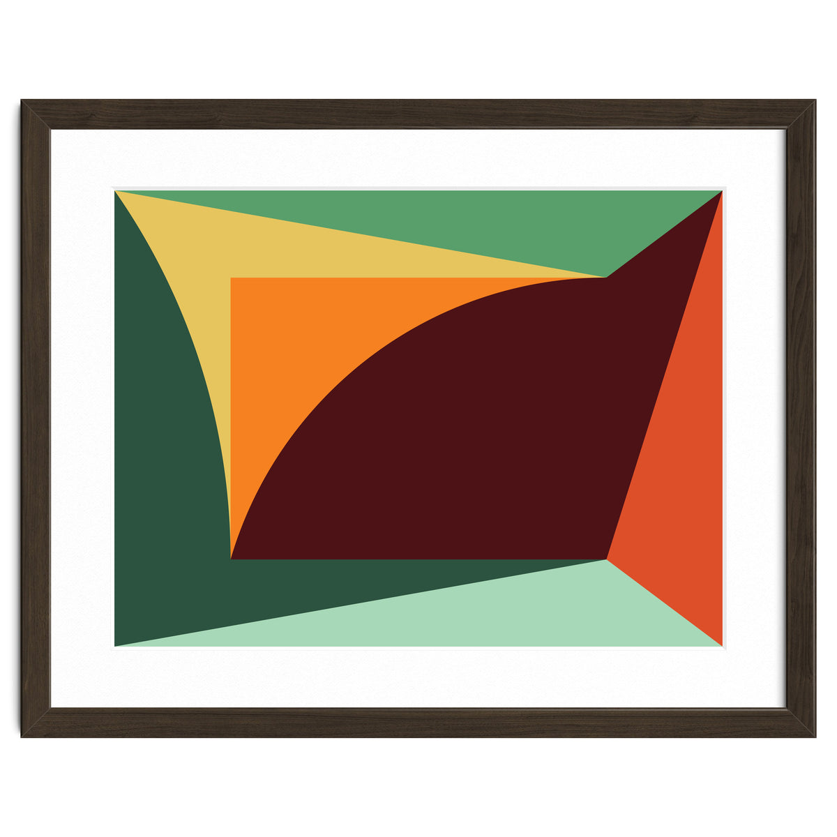 Geometric Shapes No. 18 - orange, green & purple