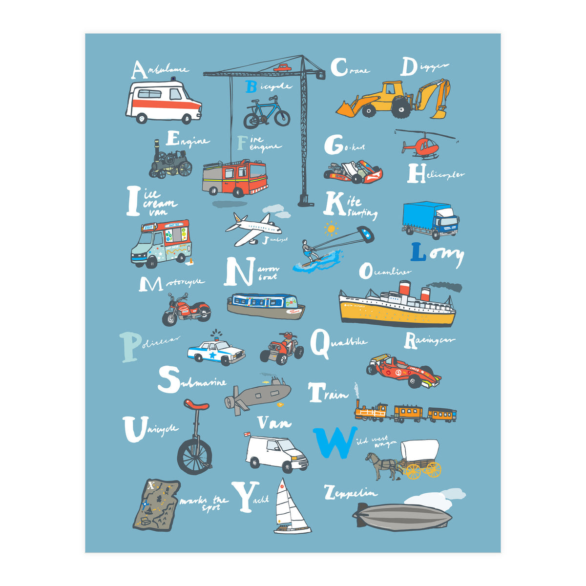 Vehicle ABC Print (Print Only)