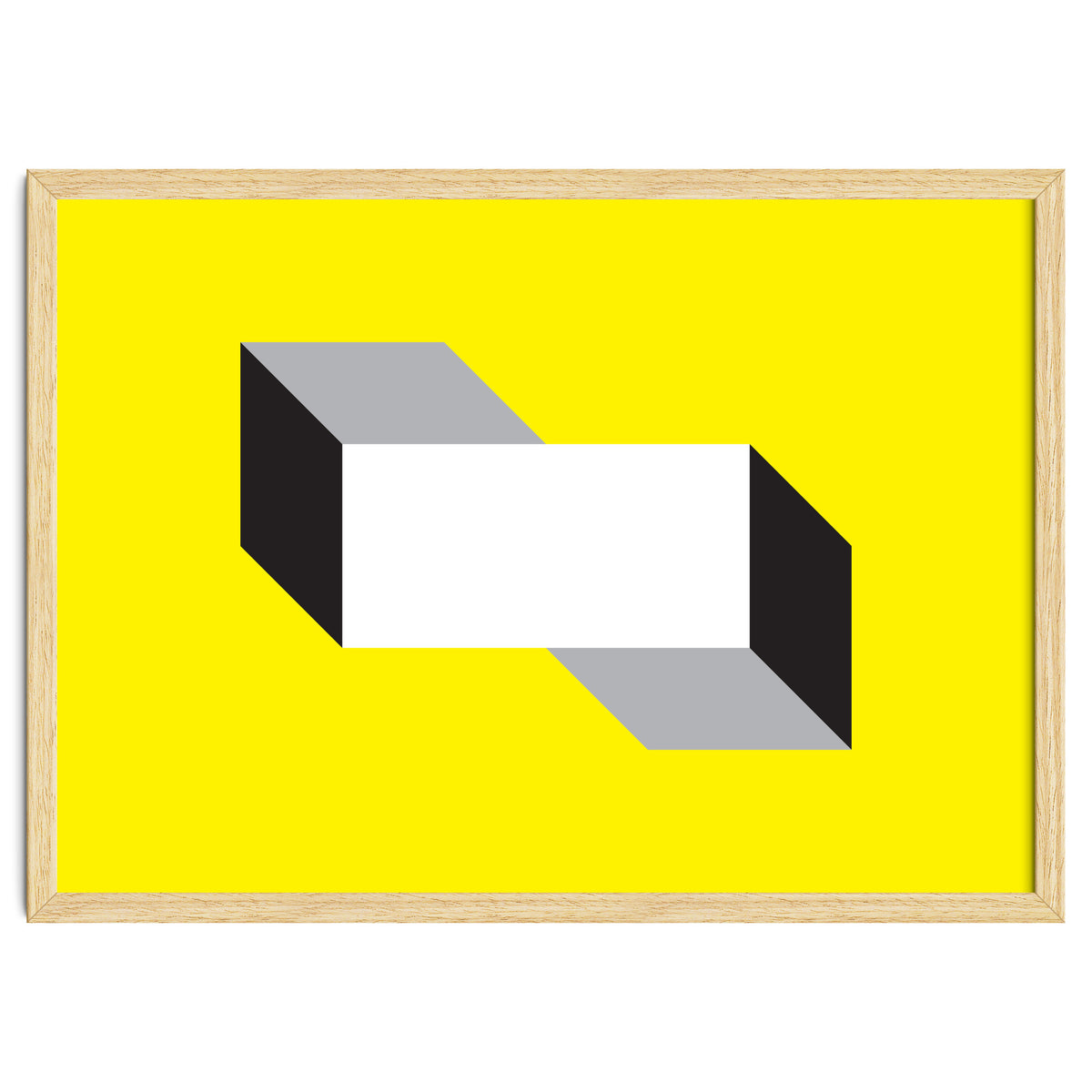 Geometric Shapes No. 50 - yellow, black & grey