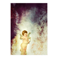 VINTAGE AMOR IN PURPLE ABSTRACT FOREST (Print Only)