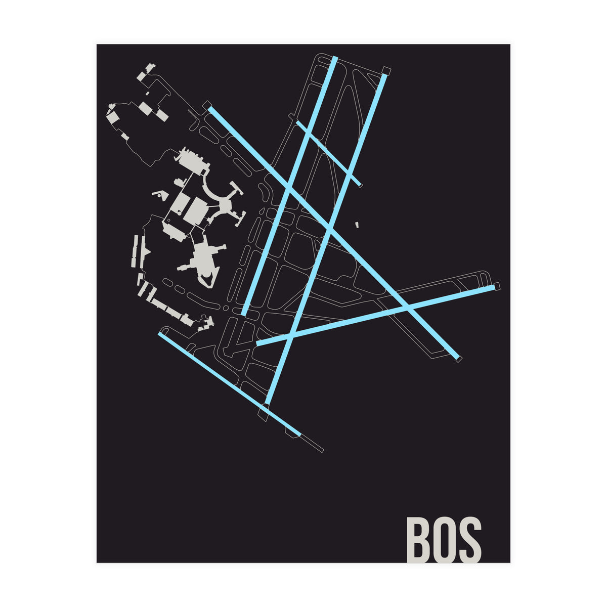 Boston Airport Layout (Print Only)