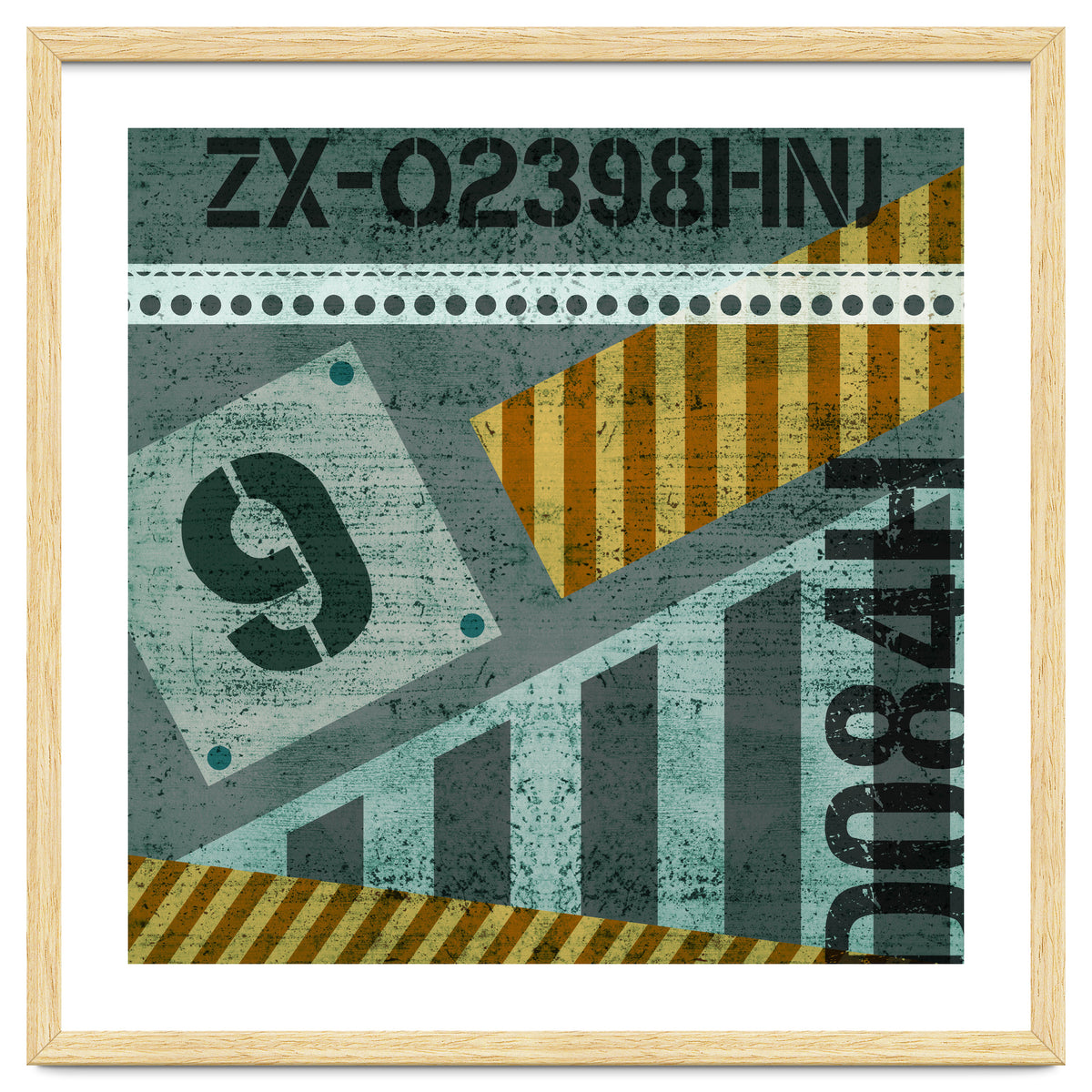 Abstract Industrial Slate And Stripes