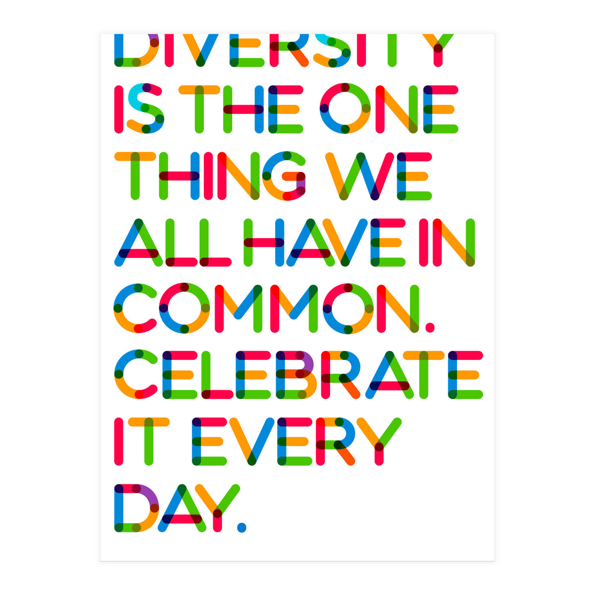 DIVERSITY (white Version) (Print Only)
