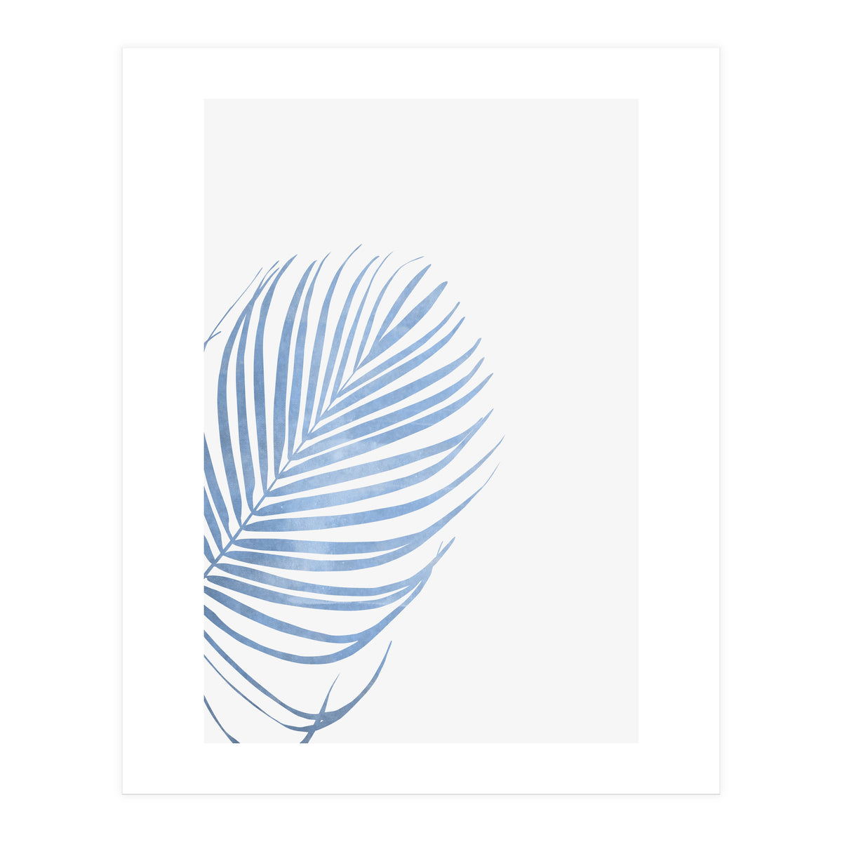 Blue Palm Leaf (Print Only)
