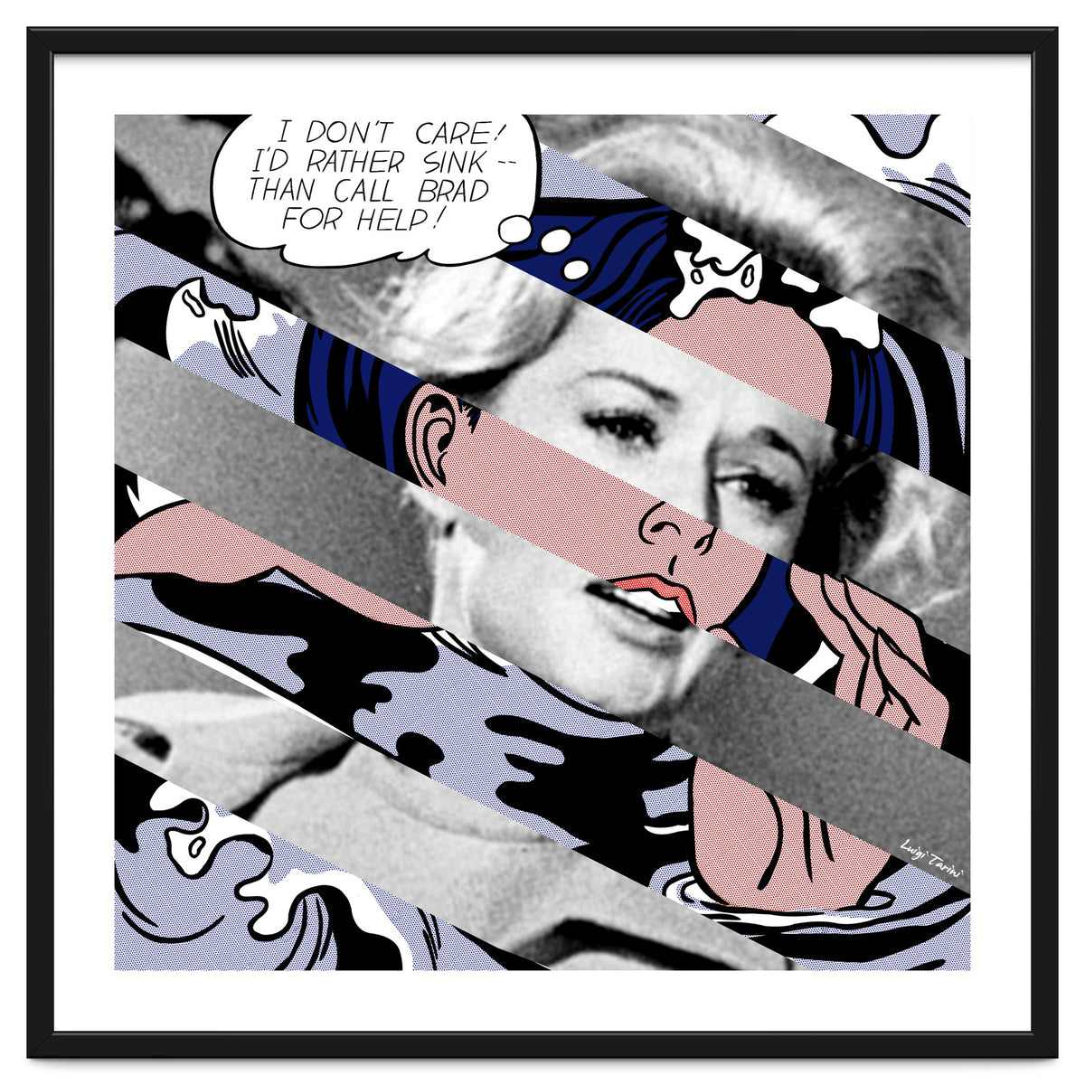 Lichtenstein's Drowning Girl & Tippi Hedren In Birds Big