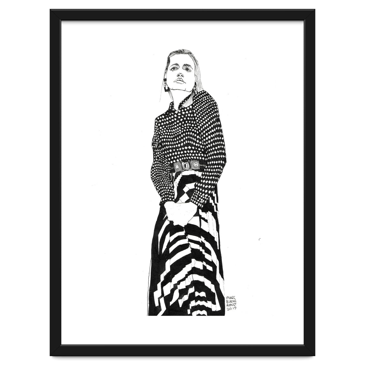 Untitled #40 - Woman in striped skirt