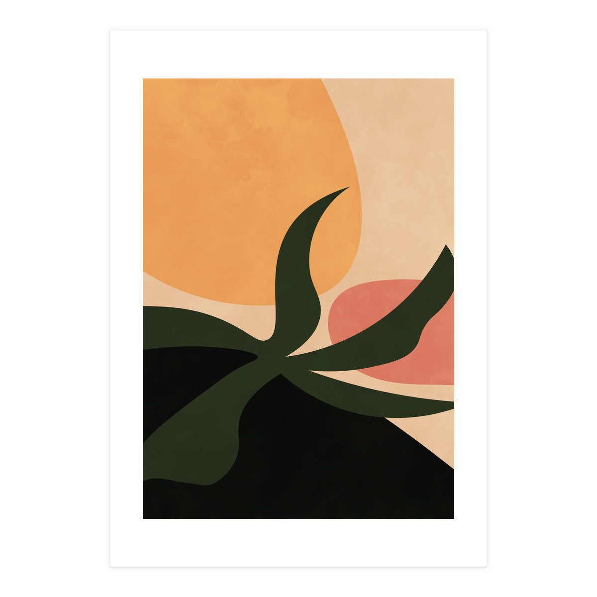 Abstract Boho Modern Plant (Print Only)