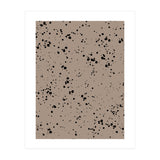 Black Paint Splatter on Dark Beige Background (Print Only) thumbnail
