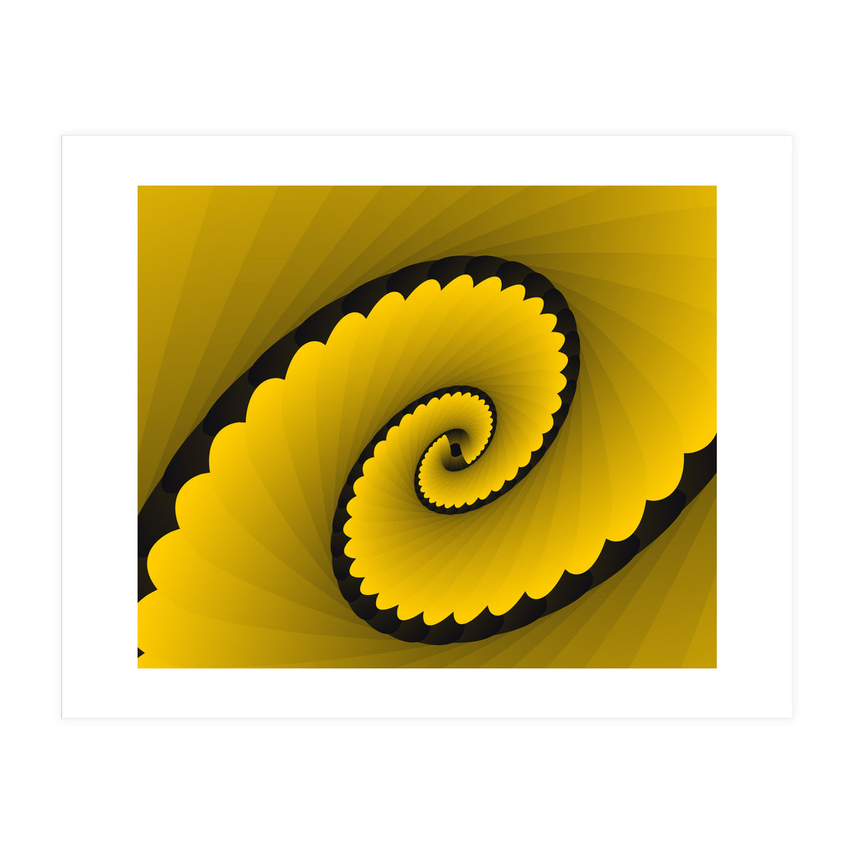 Abstract Floral Yellow (Print Only)