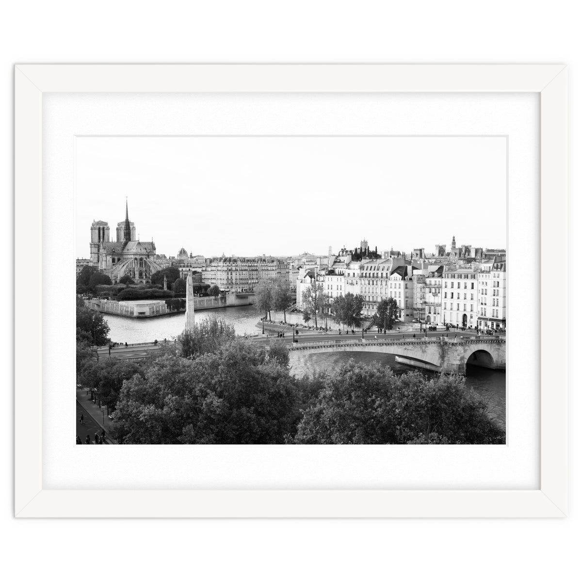 Paris View in Black and White