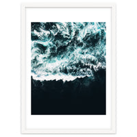 Oceanholic, Sea Waves Dark Photography, Nature Ocean Landscape Travel Eclectic Graphic Design