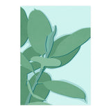 Minimal Rubber Tree Leaves - Greener Eden (Print Only) thumbnail