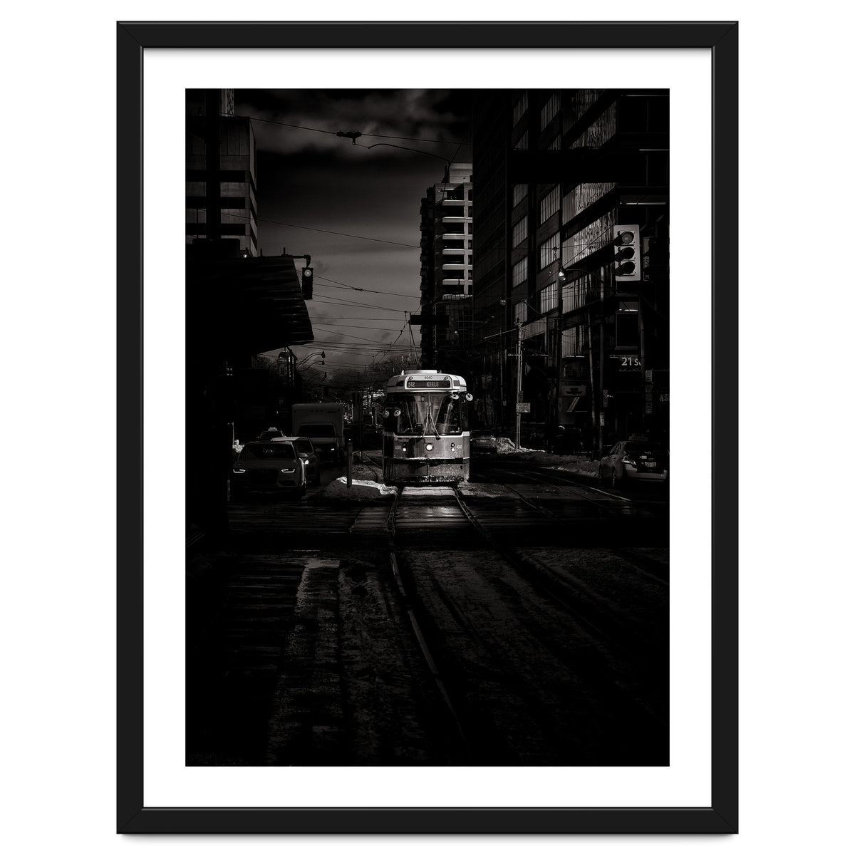 The 512 St. Clair Streetcar Toronto Canada Toned Version