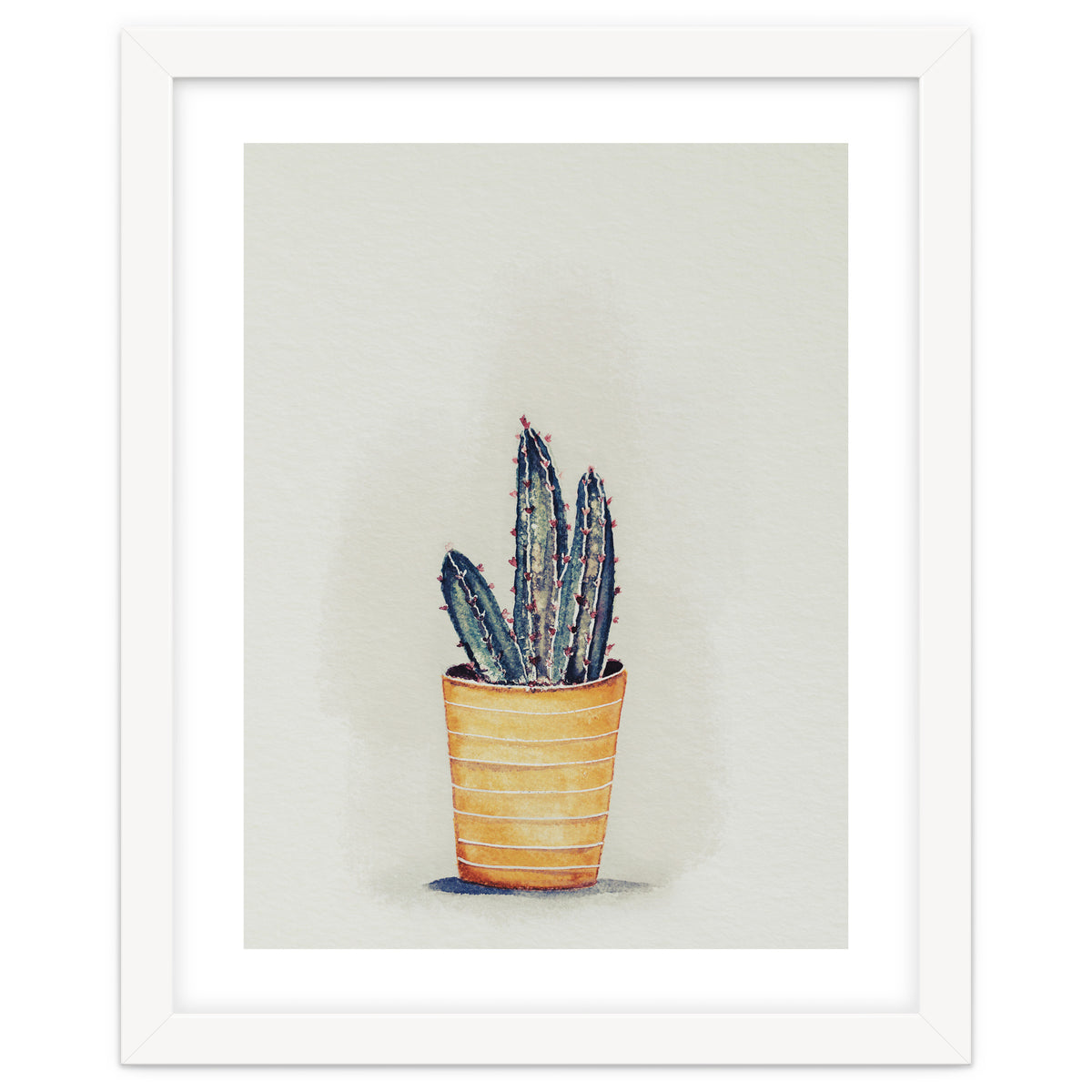Cactus in yellow pot