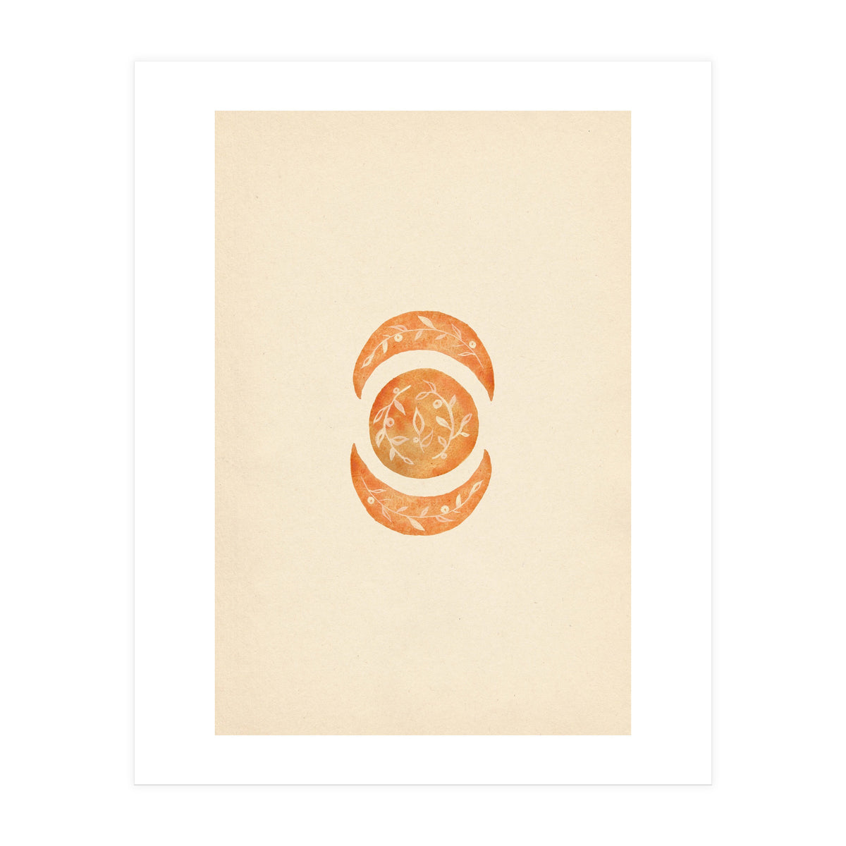 Botanical moon shapes (Print Only)