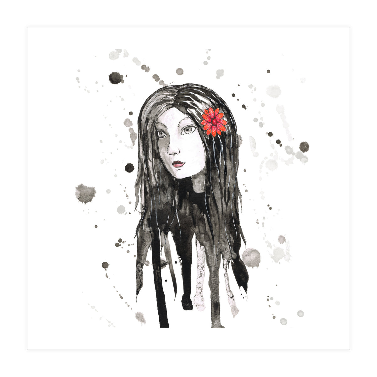 Wild dripping girl (Print Only)