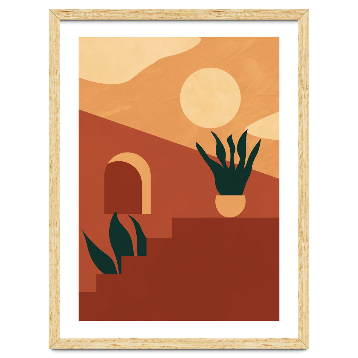 Boho  Desert Terracotta Print