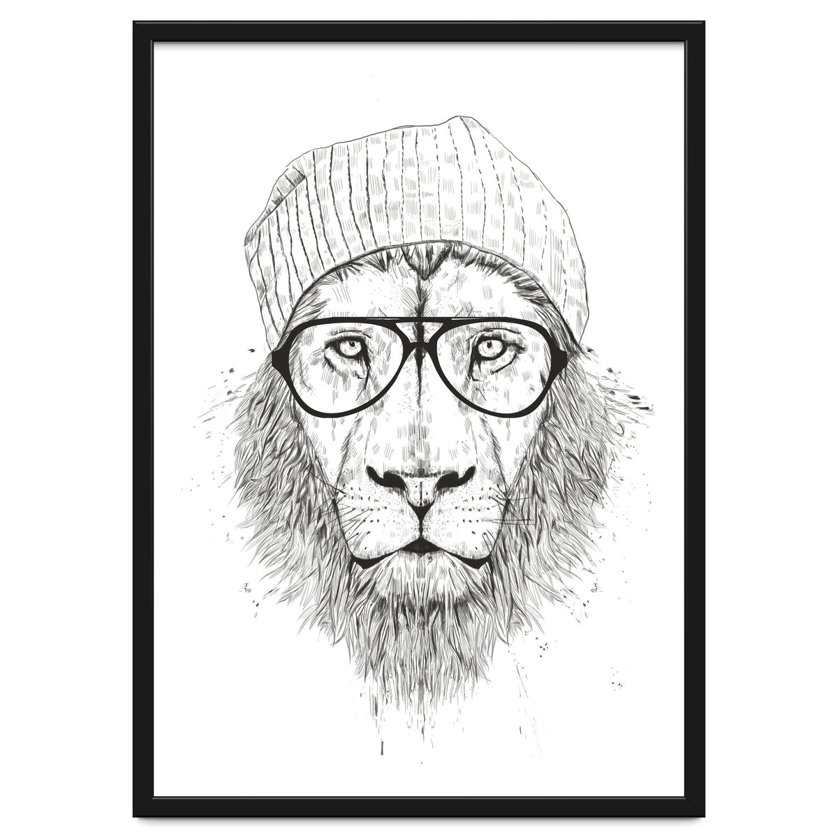 Cool Lion Bw