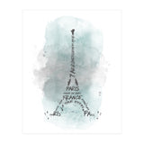 Watercolor Art Eiffel Tower | turquoise (Print Only) thumbnail