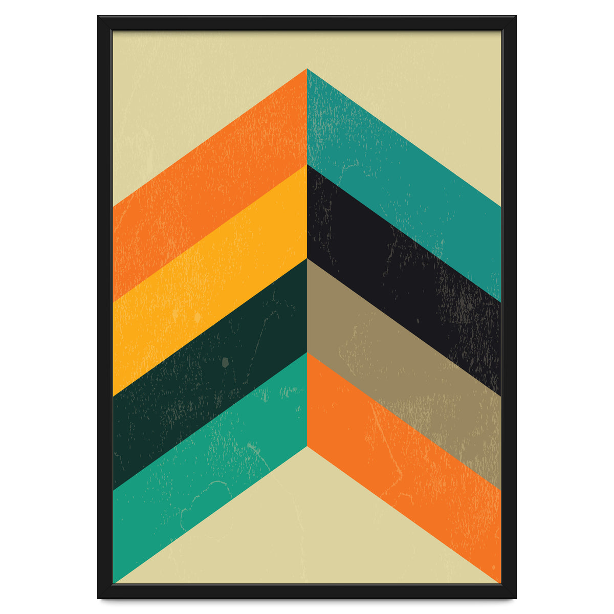 Mid Century Chevron Retro Pop Art