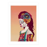 Mexican Skull Lady (Print Only) thumbnail