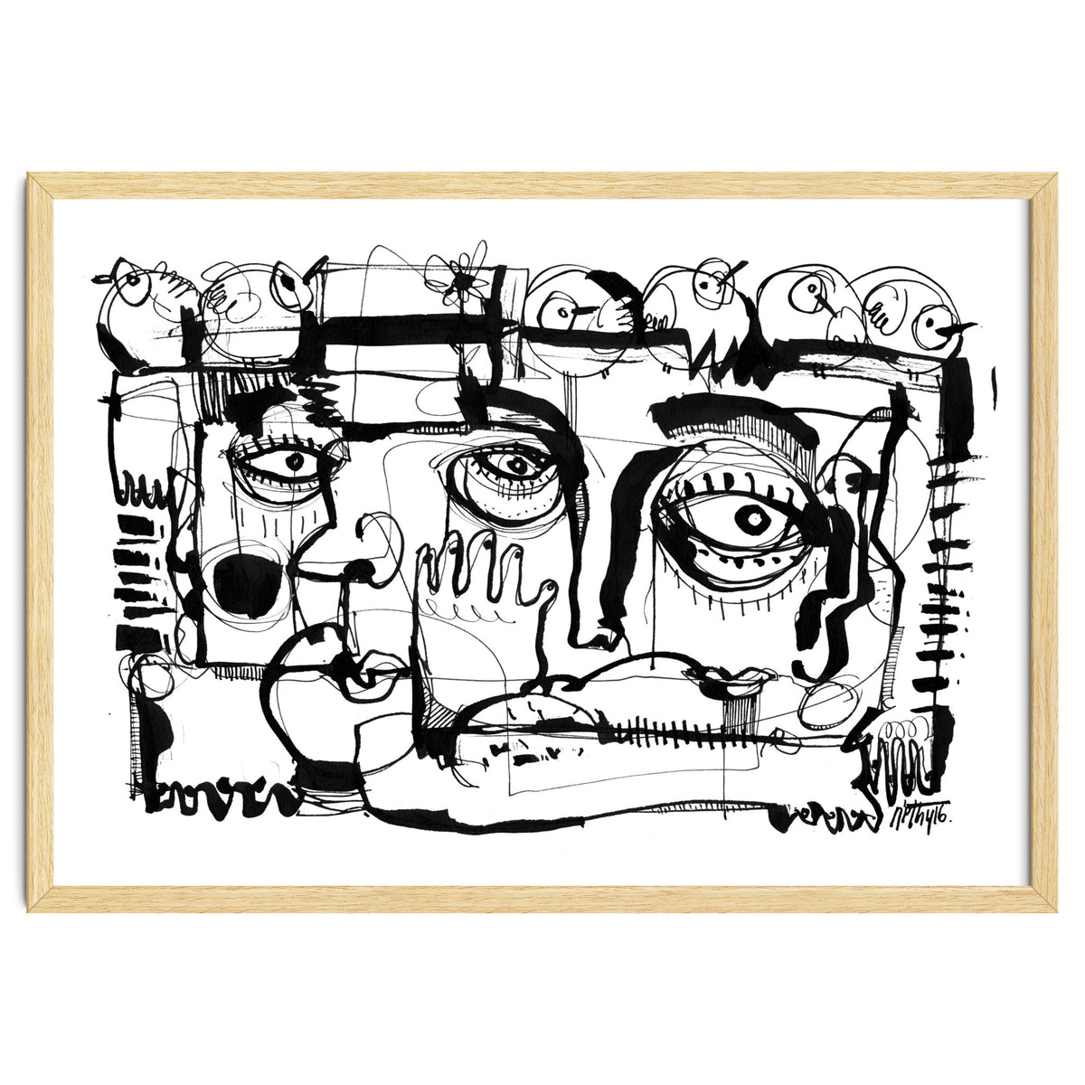 Birds on a Wire - b&w